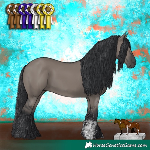 Horse Color:Grullo Sabino Rabicano 