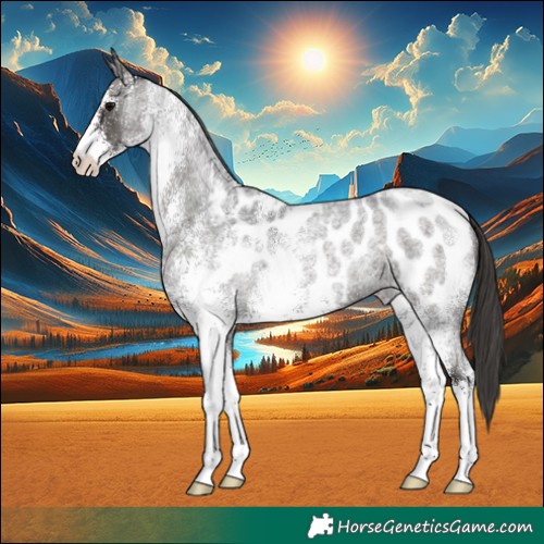 Horse Color:White Spotted Smoky Blue Roan Appaloosa 