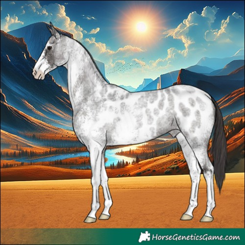 Horse Color:White Spotted Smoky Blue Roan Near Leopard 