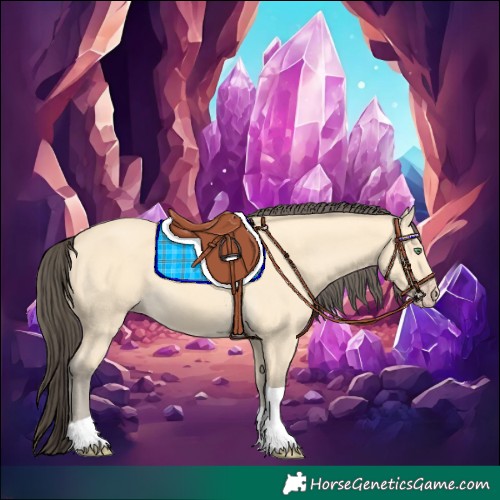 Horse Color:Amber Cream Champagne Tobiano 