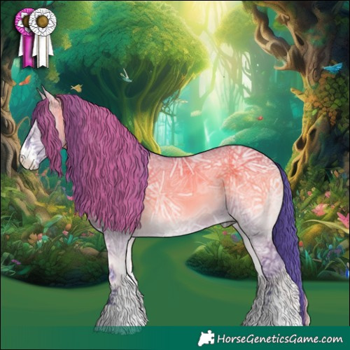 Horse Color:Watercolor Grullo Ice Onyx Sabino Rabicano 