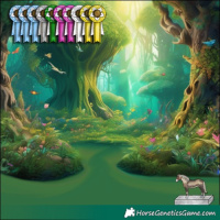 Horse Color:Watercolor Grullo Ice Onyx Sabino Rabicano 