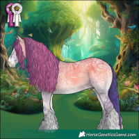 Horse Color:Watercolor Grullo Ice Onyx Sabino Rabicano