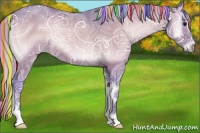 Horse Color:Painted Watercolor Silver Brown Ice Onyx Sabino