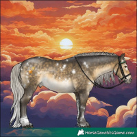 Horse Color:White Spotted Silver Buckskin Dun Mushroom Tobiano
