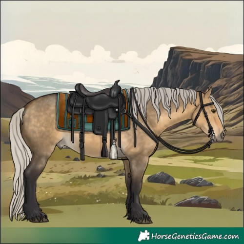 Horse Color:Silver Buckskin Dun 