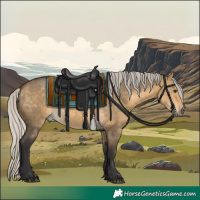 Horse Color:Silver Buckskin Dun