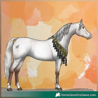 Horse Color:Gray Silver Blue Roan Pearl Tobiano 