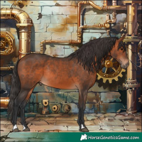 Horse Color:Bay Rabicano 