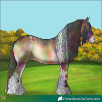 Horse Color:Nacre White Spotted Liver Red Onyx 