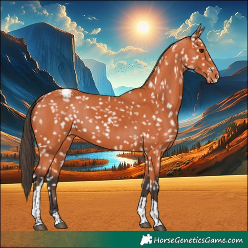 Horse Color:Bay Tobiano Snowcap 