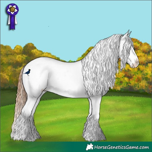 Horse Color:Red Dun Tobiano Snowflake Varnish
