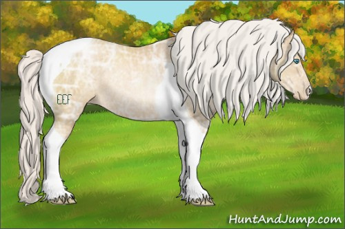 Horse Color:Silver Smoky Black Ice Pearl Tobiano Rabicano 