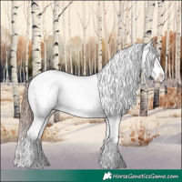 Horse Color:Amber Champagne Tobiano Snowflake Varnish