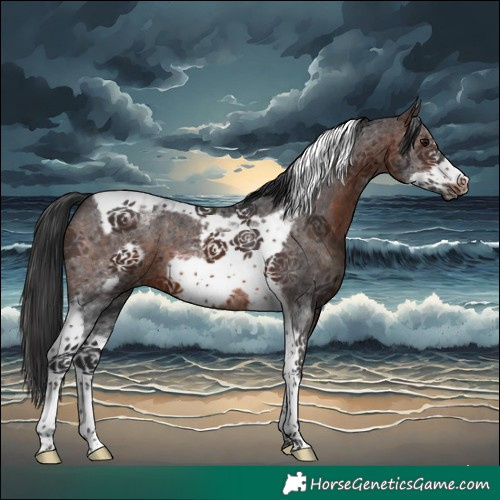 Horse Color:Brown Sabino Tobiano Frame