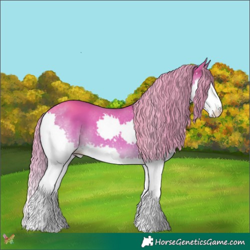 Horse Color:Watercolor Gold Champagne Splash Tobiano 