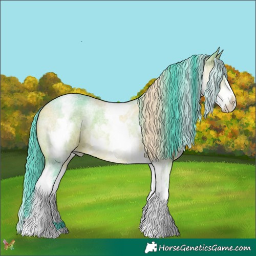 Horse Color:Watercolor White Spotted Bay Roan 