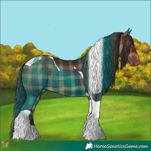 Horse Color:Plaid  Bay Tobiano 