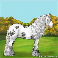 Horse Color:Watercolor White Spotted Midnight Chocolate Palomino Ice Splash 