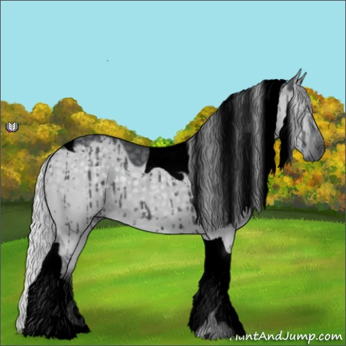 Horse Color:Void Silver Grullo Chinchilla Tobiano Brindle 