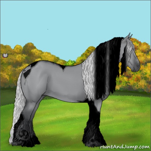 Horse Color:Void Silver Grullo Chinchilla Tobiano 