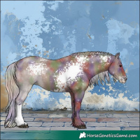 Horse Color:Nacre White Spotted Silver Black 