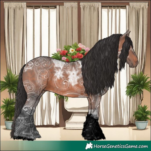 Horse Color:Void Brown Ice Tobiano