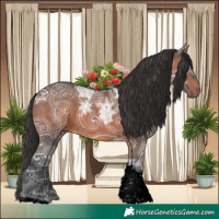 Horse Color:Void Brown Ice Tobiano 
