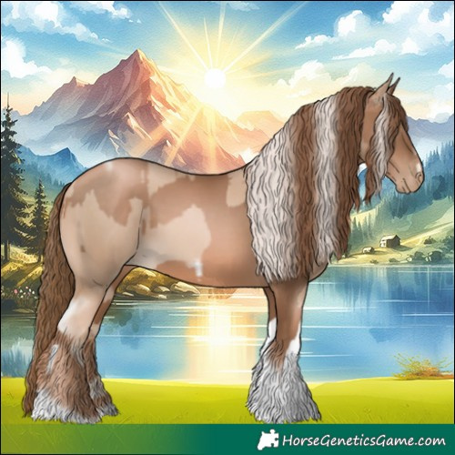 Horse Color:Chocolate Palomino Pearl Tobiano Frame  and Liver Chestnut Pearl Tobiano Frame 