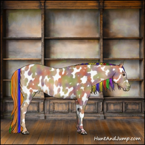 Horse Color:Painted Nacre Chestnut Appaloosa