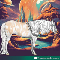 Horse Color:Silver Amber Champagne Pearl Blanket Rabicano 