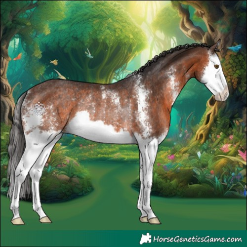 Horse Color:Brown Sabino Splash Rabicano