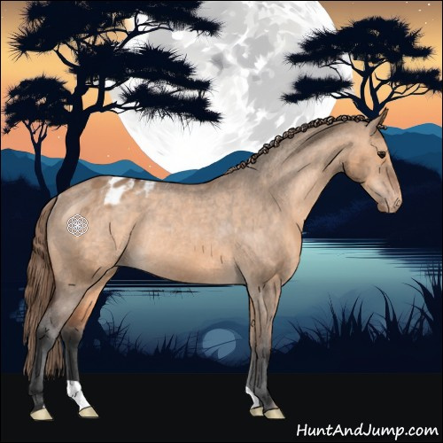 Horse Color:Bay Dun Appaloosa Rabicano 