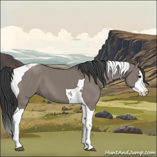 Horse Color:Grullo Splash Tobiano 