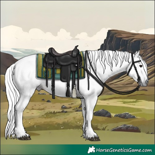 Horse Color:Gray Buckskin Tobiano 
