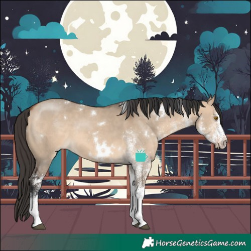 Horse Color:White Spotted Bay Dun
