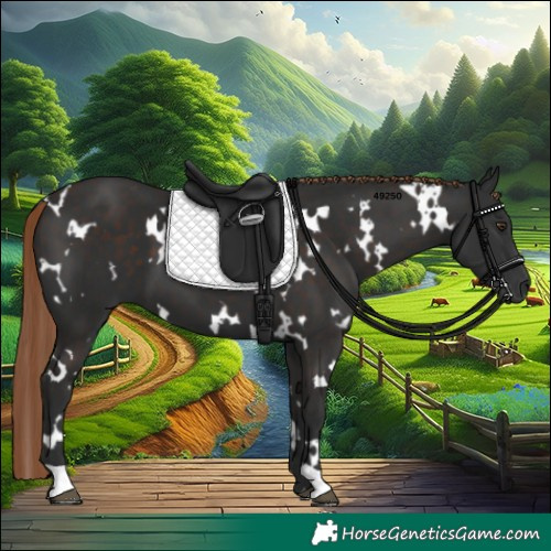 Horse Color:White Spotted Liver Chestnut 