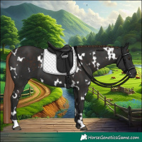 Horse Color:White Spotted Liver Chestnut 