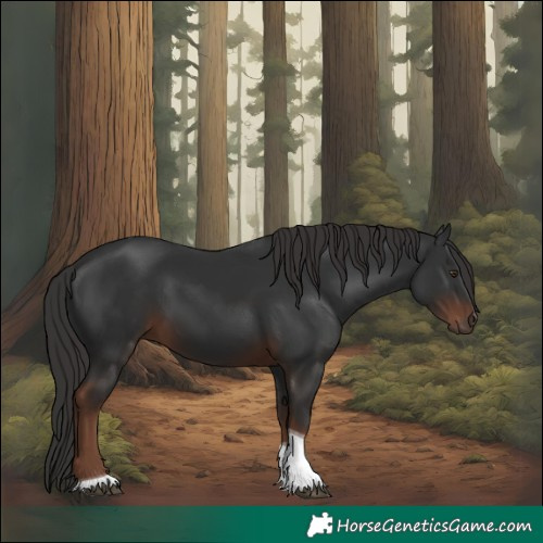 Horse Color:Liver Chestnut Tobiano 