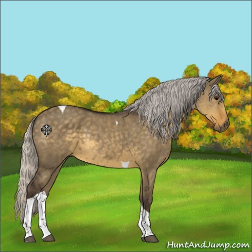 Horse Color:Silver Smoky Grullo Tobiano 