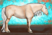 Horse Color:Cremello Splash  Brindle