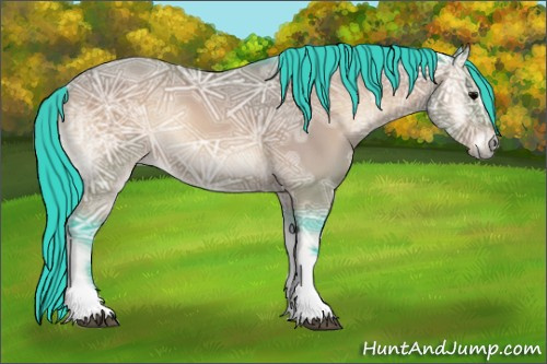 Horse Color:Watercolor Bay Ice Onyx Tobiano