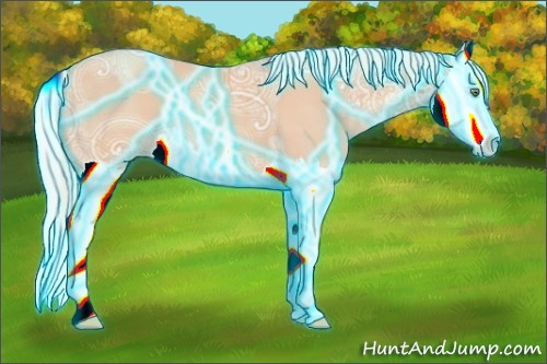 Horse Color:Thunderstruck Silver Amber Champagne Ice Splash