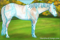 Horse Color:Thunderstruck White Spotted Silver Classic Champagne Ice Onyx Frame 