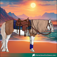 Horse Color:Chestnut Splash Rabicano 