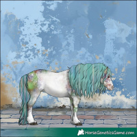 Horse Color:Painted Nacre White Spotted Silver Brown Ice Dun Rabicano