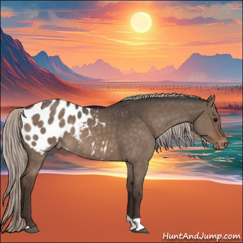 Horse Color:Silver Brown Dun Tobiano Appaloosa