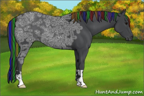 Horse Color:Painted Black Ice 
