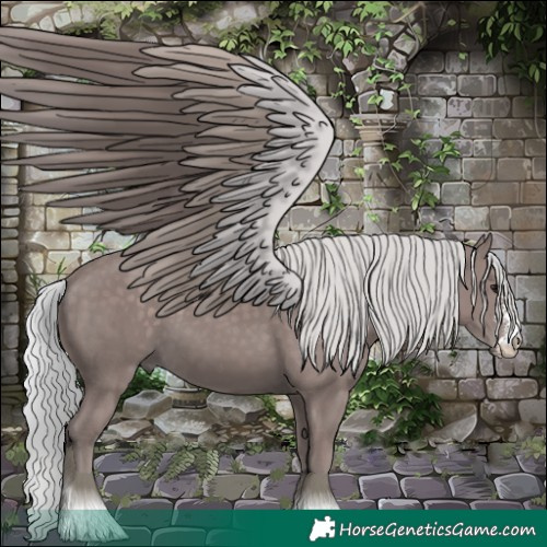 Horse Color:Platinum Silver Black Sabino 