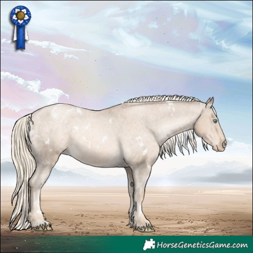 Horse Color:White Spotted Chocolate Palomino Pearl Varnish
